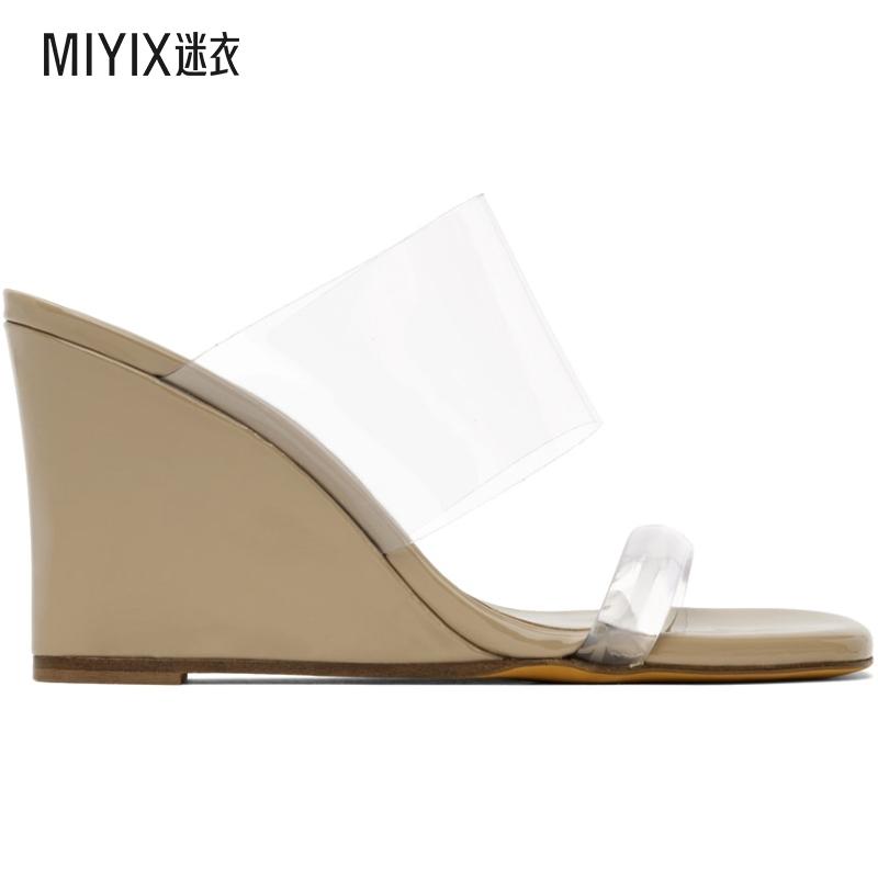 Maryam Nassir Zadeh  女 透明 Olympia Wedge 凉鞋 迷衣时尚