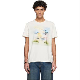 isabel marant 伊莎贝尔·玛兰 男士 T恤 灰白色 Honore