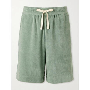 Sander 短裤 吉尔·桑达 SS26 直筒棉质厚绒布抽绳 男士 Jil