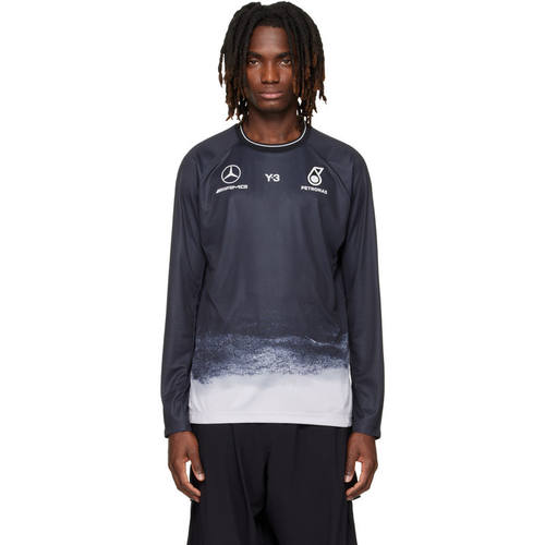 Y-3 男士 T恤 黑色 Mercedes-AMG F1 联名 Mechanics Jersey