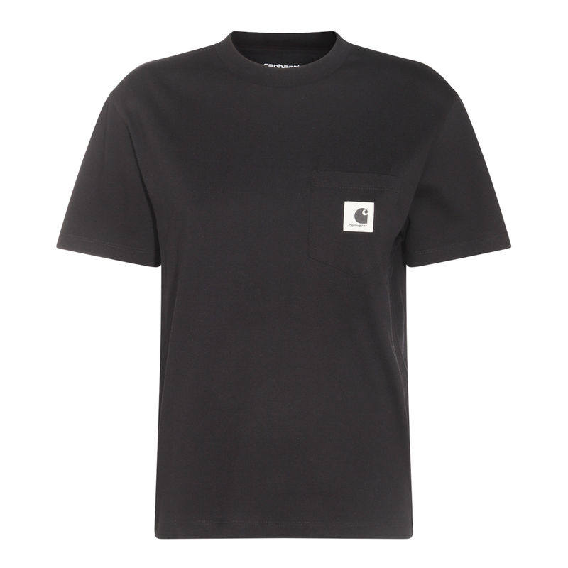 Carhartt WIP卡哈特 女士 T恤 黑色棉质口袋T恤
