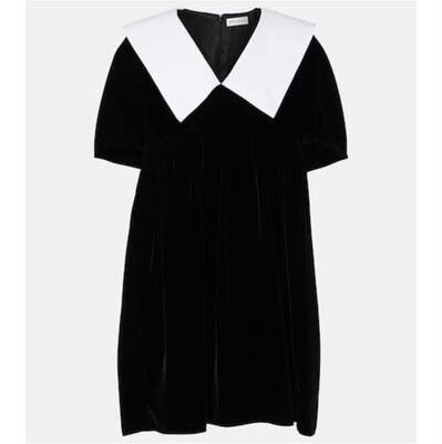 Nina Ricci 莲娜丽姿 女士 短款连衣裙 天鹅绒迷你连衣裙