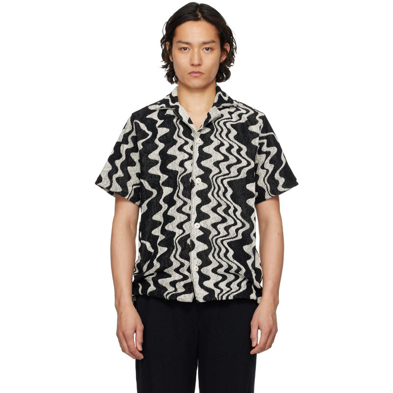 OAS Company 男士 衬衫 黑色  灰白色 Verve Cuba Terry 衬衫