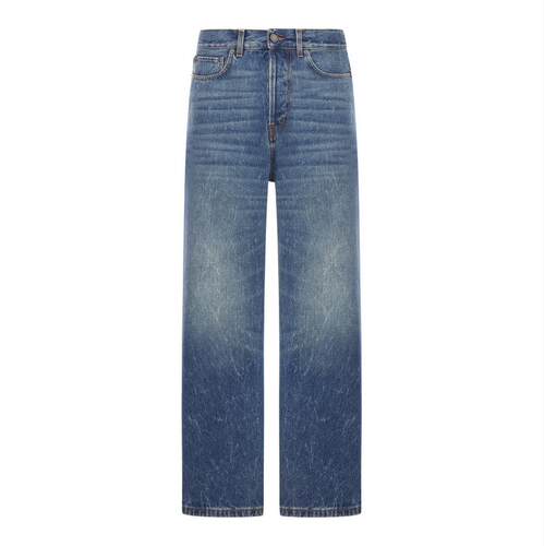 Haikure 男士 FW25 牛仔长裤 徽标贴片直筒牛仔裤