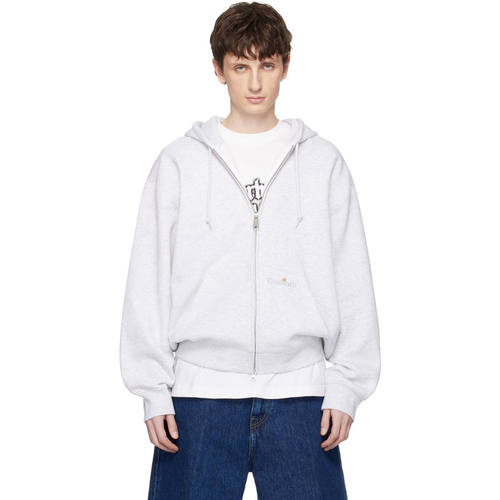 Carhartt WIP 卡哈特 男士 卫衣 灰色 WIP Label 连帽衫