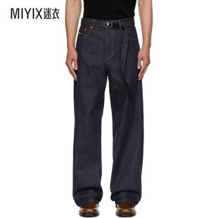 Sacai 男款 海军蓝束带牛仔裤 迷衣时尚