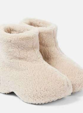 INUIKII 女士 短靴 卷曲毛羊皮短靴