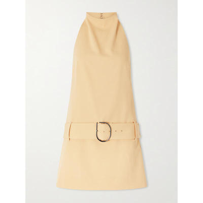 SIR. 女士 SS26 短款连衣裙 Sabina 束带垂褶梭织挂脖迷你连衣裙