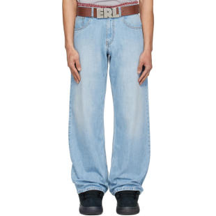 男士 牛仔裤 牛仔长裤 Woven 蓝色 ERL