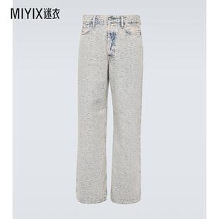 Acne Studios  男士 1981M 交织图案阔腿牛仔裤