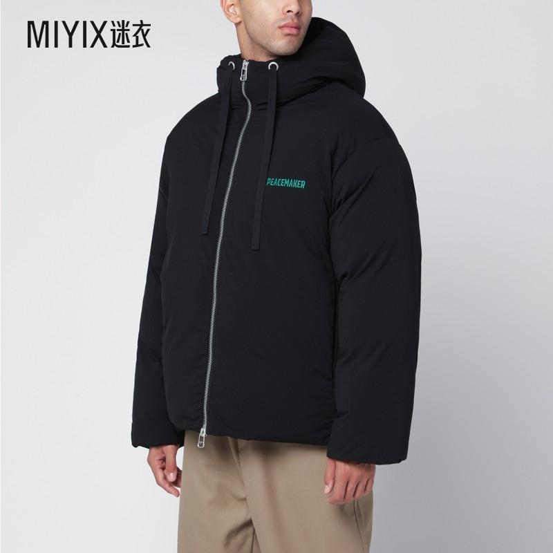[秋冬新品]OAMC 男款Peacemaker 黑色蓬松带Logo刺绣夹克 迷衣时