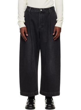 Studio Nicholson 男士 牛仔长裤 黑色 Puch 牛仔裤