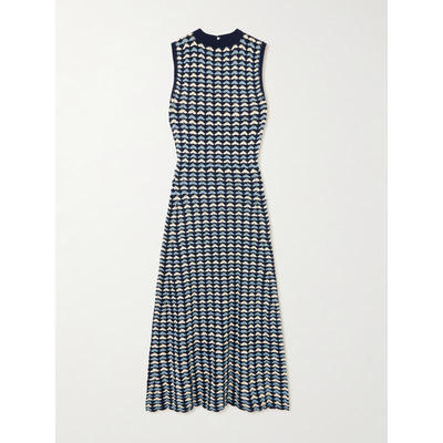 Escvdo 女士 SS25 中长连衣裙 Pacifico 钩花棉质长款连衣裙