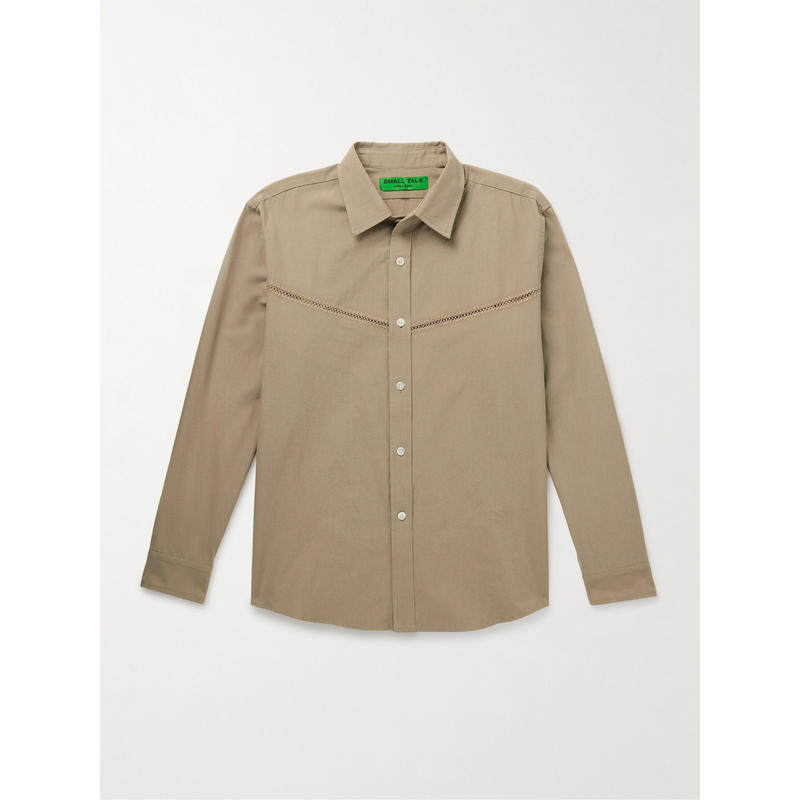 Small Talk Studio 男士 FW25 衬衫 钩编棉质府绸衬衫