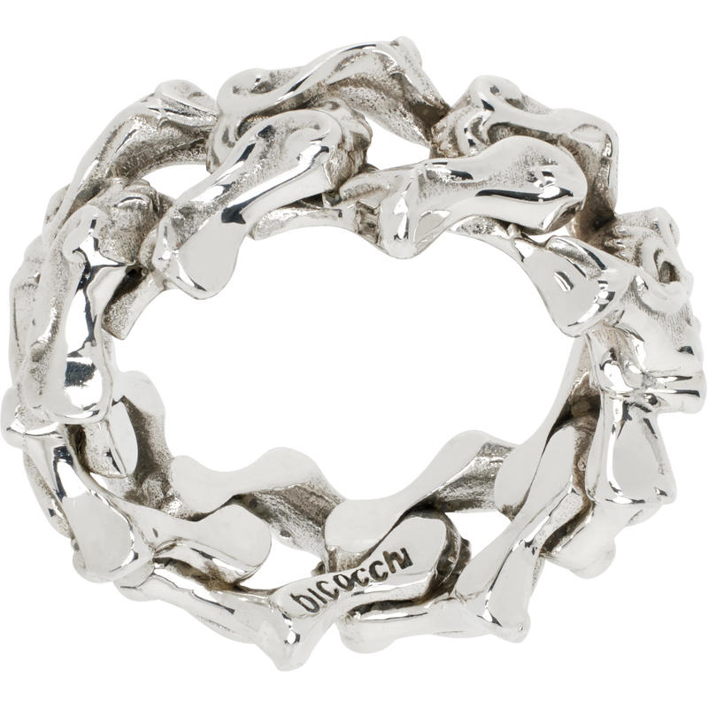 Emanuele Bicocchi 男士 戒指 银色 Arabesque Chain 戒指