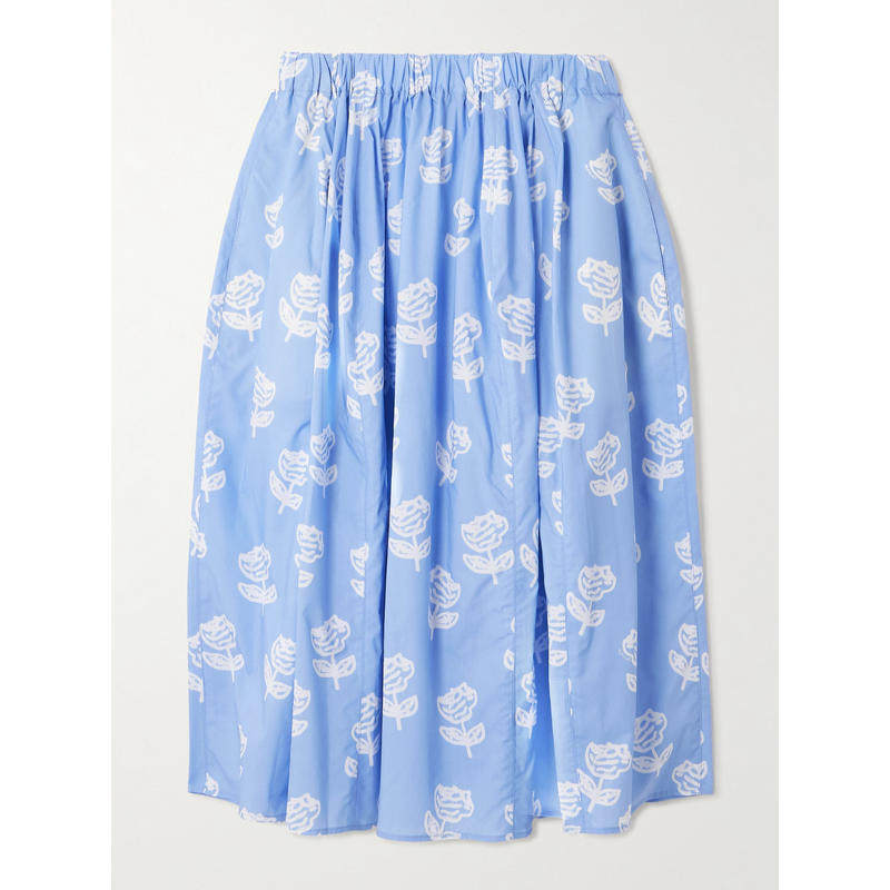 Marni 女士 FW25 中长裙 褶裥印花棉质府绸中长半身裙,女装/女士精品,半身裙,淘宝优惠券,粉丝福利购,淘宝优惠卷