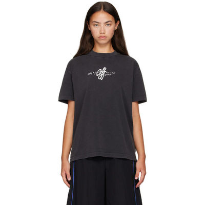 Off-White 女士 T恤 黑色 Off White Stroke