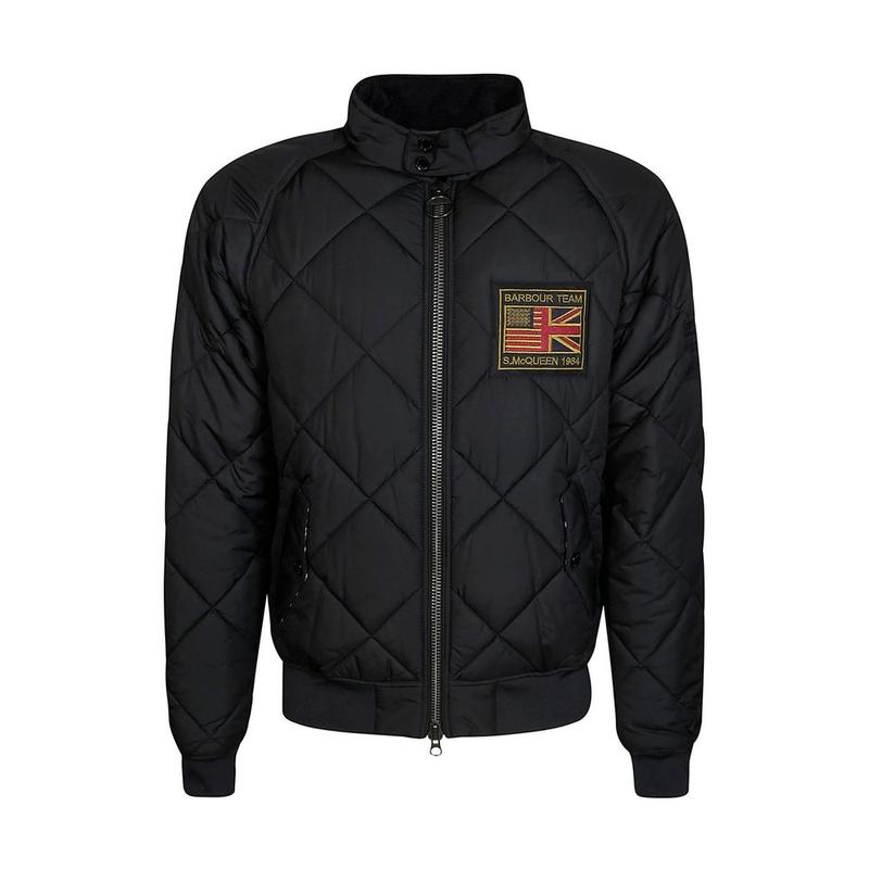 Barbour 男士 FW25 夹克 標誌貼片拉鍊襯墊夾克