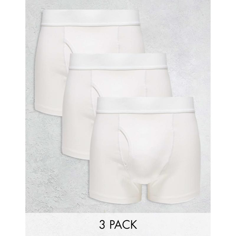 Weekday 男士 平角内裤 Jonny boxer 套装(三件装)(白色)