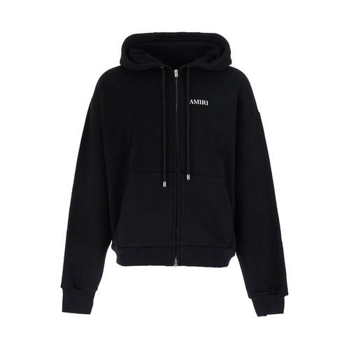 Amiri 埃米尔 男士 FW26 卫衣 front 黑色连帽带Logo棉质运动衫()