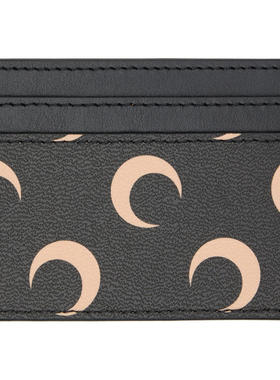 Marine Serre 女士 卡包 黑色 Screen Print Leather 卡包