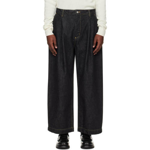 Studio Nicholson 男士 FW25 牛仔长裤 黑色 Puch Italian 牛仔裤