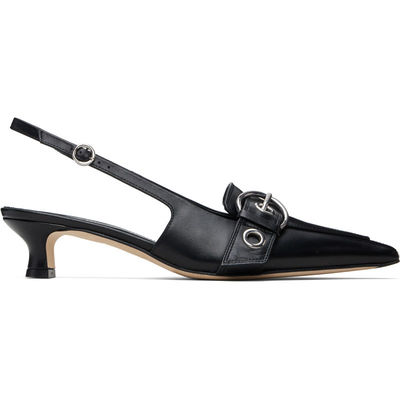Aeyde 女士 高跟鞋 黑色 Davina Eyelet Slingback 中跟鞋