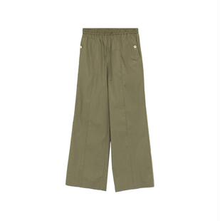 TWINSET 女士 SS26 长裤 PANTALONI 绿色锦纶阔腿裤