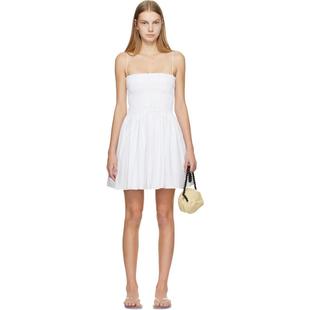 Matteau 女士 短款连衣裙 白色 Shirred Bodice 连衣裙