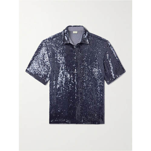 Dries Van Noten 德赖斯·范诺顿 男士 FW25 衬衫 珠片绉纱