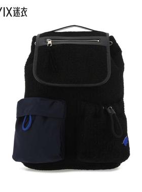 Ader Error 男款黑色珠皮呢背包 迷衣时尚