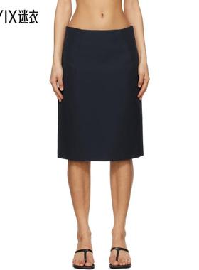 LII 女款海军蓝 Stiff 半身裙 迷衣时尚