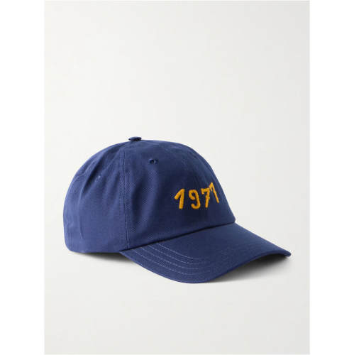 Drake's 男士 FW26 棒球帽 1977 刺绣斜纹棉布