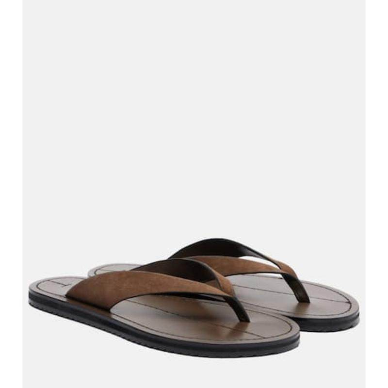 A EMERY 女士 凉拖 花朵绒面革人字拖,女鞋,一字拖,淘宝优惠券,粉丝福利购,淘宝优惠卷