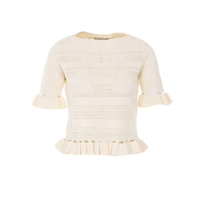 TWINSET 女士 SS26 毛衣 双人套荷叶边套头衫