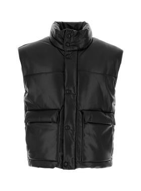 Nanushka 男士 SS24 夹克 synthetic Jovan 黑色皮革带里衬夹克