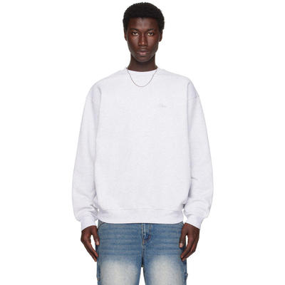 Dime MTL 男士 卫衣 灰色 Cursive Small Logo Crewneck 套头衫