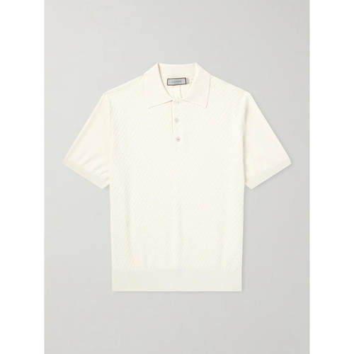 Canali 康钠丽 男士 SS26 POLO衫 棉质真丝混纺