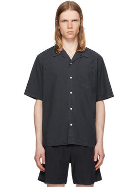 Norse Projects 男士 衬衫 海军蓝 Carsten Cotton Tencel 衬衫