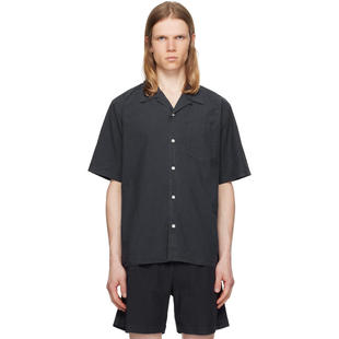 Norse Projects 男士 衬衫 海军蓝 Carsten Cotton Tencel 衬衫