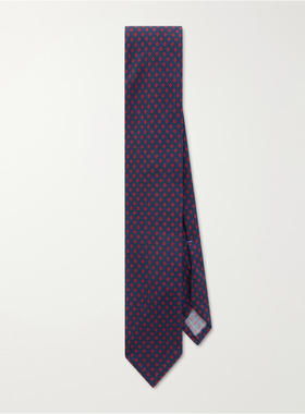 J. Mueser 男士 SS27 领带 7cm Diamond-Jacquard 羊毛