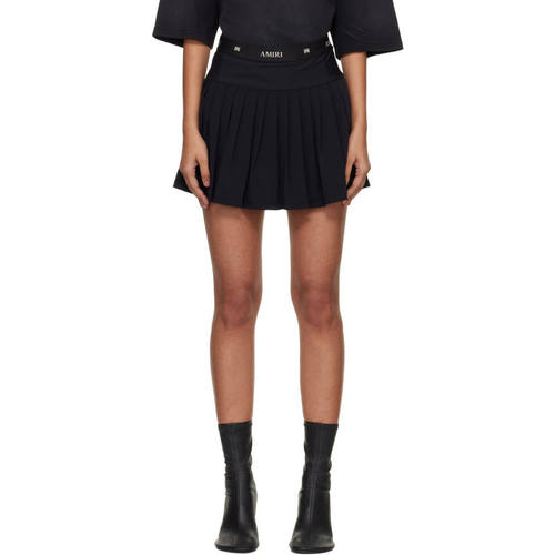 Amiri 埃米尔 女士 迷你裙 黑色 MA Quad Pleated 短裙