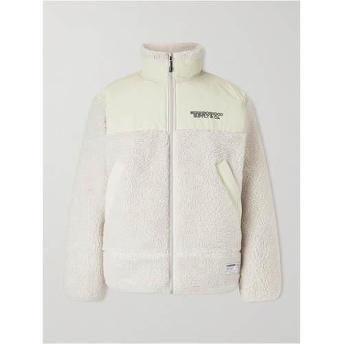 NEIGHBORHOOD 男士 SS26 卫衣 Shell-Trimmed Logo刺绣抓绒夹克