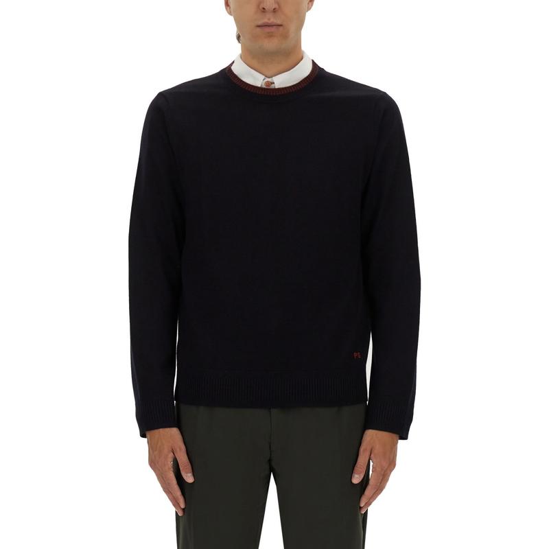 PS Paul Smith 男士 FW25 毛衣 刺绣徽标衬衫