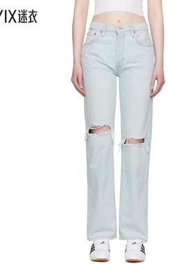 RE/DONE 女款蓝色 High Rise Loose 牛仔裤 迷衣时尚