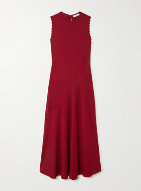 Ulla Johnson 女士 中长连衣裙 Clea 齿纹缎面绉纱中长连衣裙