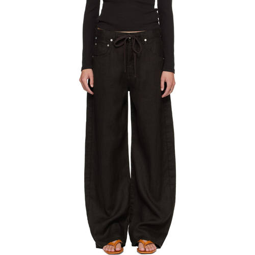 Citizens of Humanity 女士 长裤 棕色 Brynn Drawstring Linen