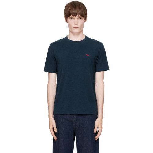 Maison Kitsuné 男士 T恤 海军蓝 Red Profile Fox Comfort