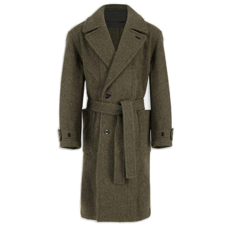 Lemaire 男士 FW25 大衣 直下擺束帶大衣