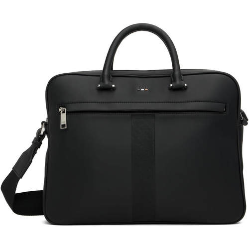 Boss 博斯 男士 FW25 公文包 黑色 Structured Signature Trims